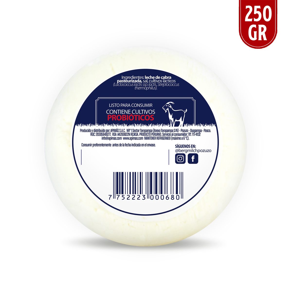 Queso Fresco de Cabra Berg Milch 250 gr - Imagen 2