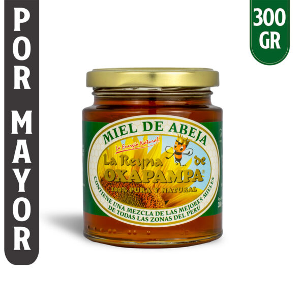 Miel de Abeja La Reyna De Oxapampa 300 gr (Por Mayor)