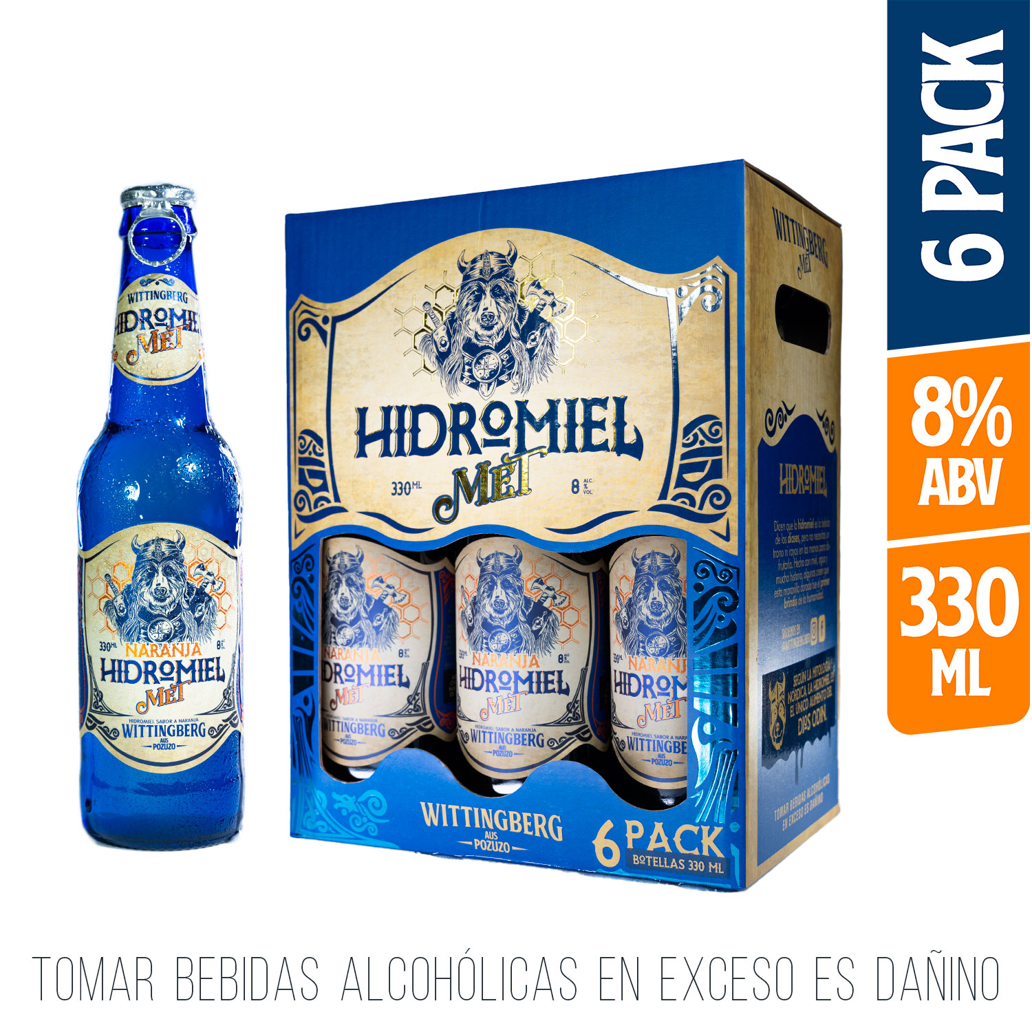 Hidromiel Naranja 330 ml – 6 Pack Hindromiel Naranja Wittingberg