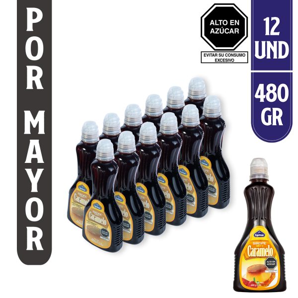 Sirope Sabor a Caramelo Spitze 480 gr (Caja x 12 Unidades)