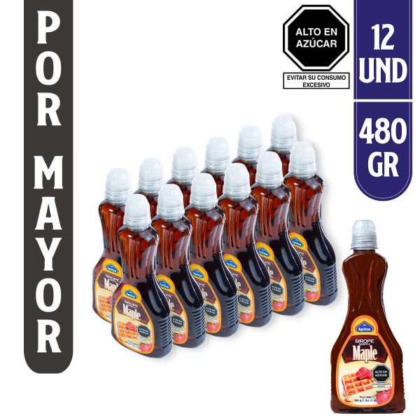 Sirope Sabor a Maple Spitze 480 gr (Caja x 12 Unidades)
